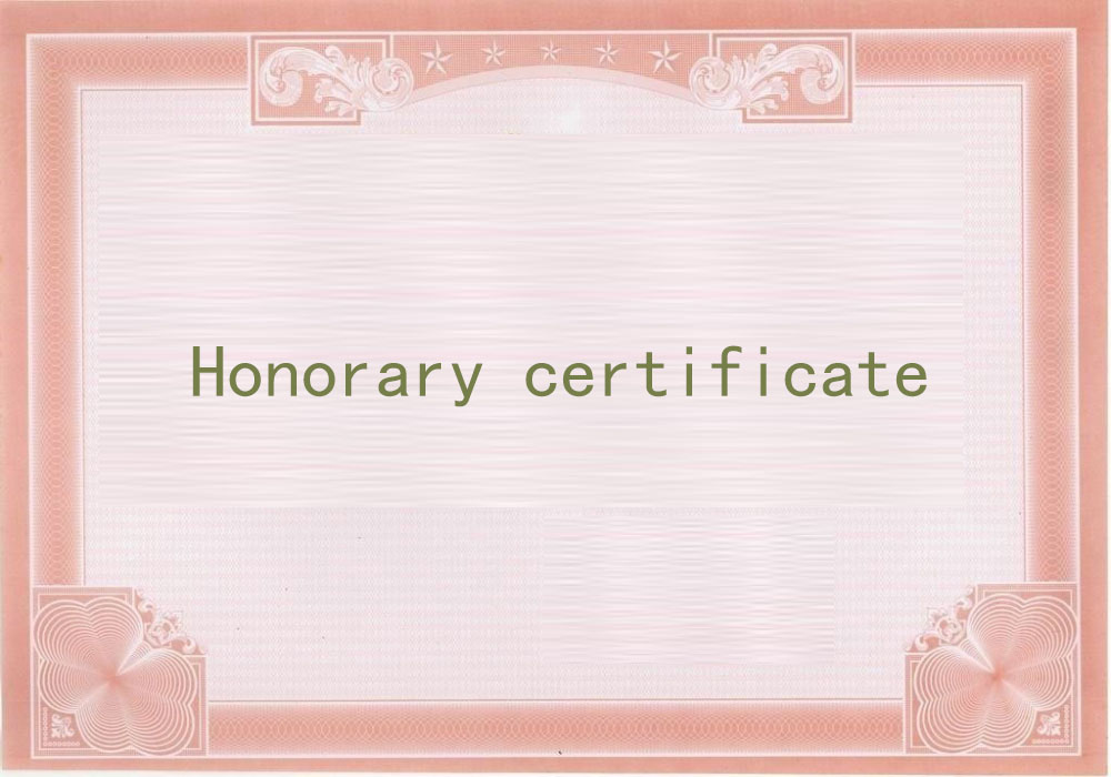 Certificate of Honor 8